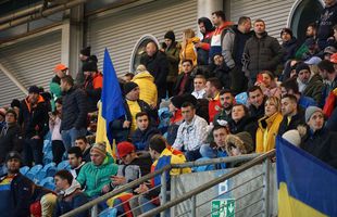 IRLANDA DE NORD U21 - ROMÂNIA U21 // Atmosferă superbă creată de români în Irlanda de Nord: „România, România!” s-a auzit minute bune pe stadionul „The Showgrounds”