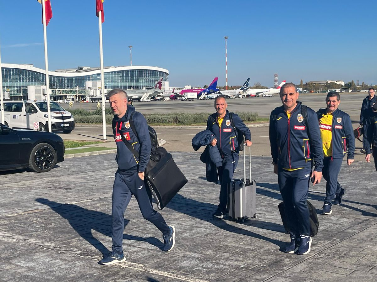 Staff-ul României a revenit în țară după calificarea la EURO 2024 » Burleanu a ieșit primul din avion și a susținut o conferință de presă