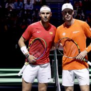 Rafael Nadal vs. Botic van de Zandschulp, primul meci al confruntării Spania-Olanda din sferturile Cupei Davis/Foto: Getty Images