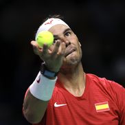 Rafael Nadal vs. Botic van de Zandschulp, primul meci al confruntării Spania-Olanda din sferturile Cupei Davis/Foto: Getty Images