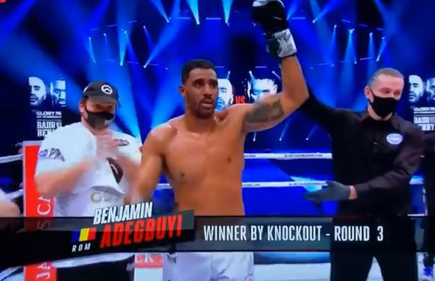 Benny Adegbuyi, prima reacție după ce l-a făcut KO pe Badr Hari: „Asta se întâmplă când intri cu mine în ring. Mulțumesc pentru tot, România!”