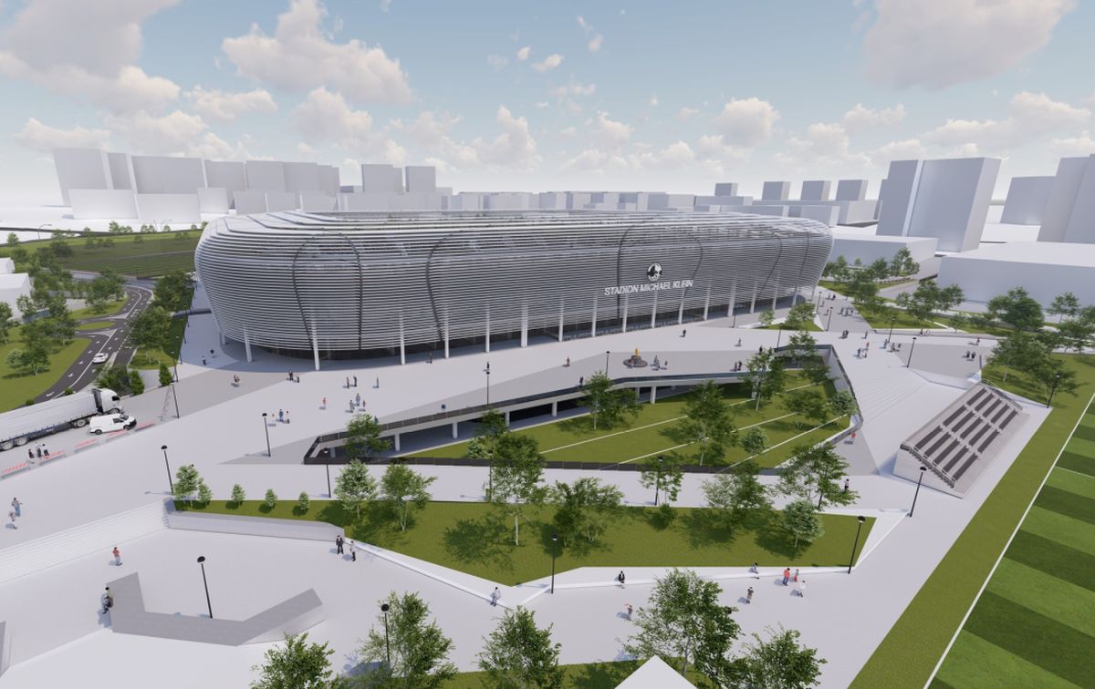 Randări stadion nou Hunedoara