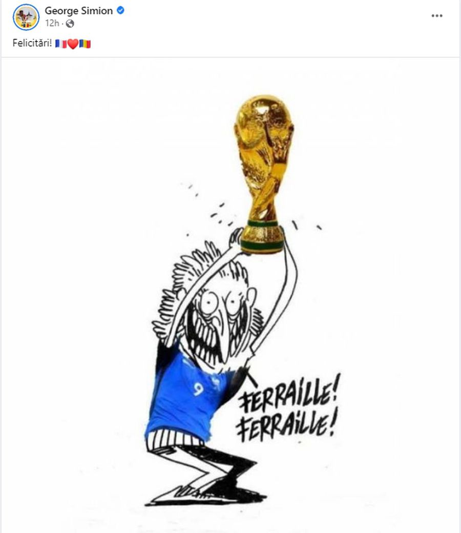 George Simion, postare inflamatoare la adresa Frantei! A modificat o caricatură rasistă din Charlie Hebdo și a pus-o pe Facebook