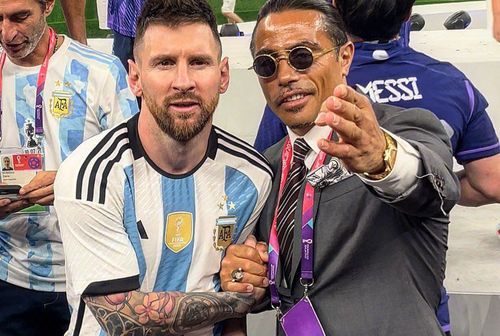 Salt Bae și Lionel Messi, după finala Campionatului Mondial