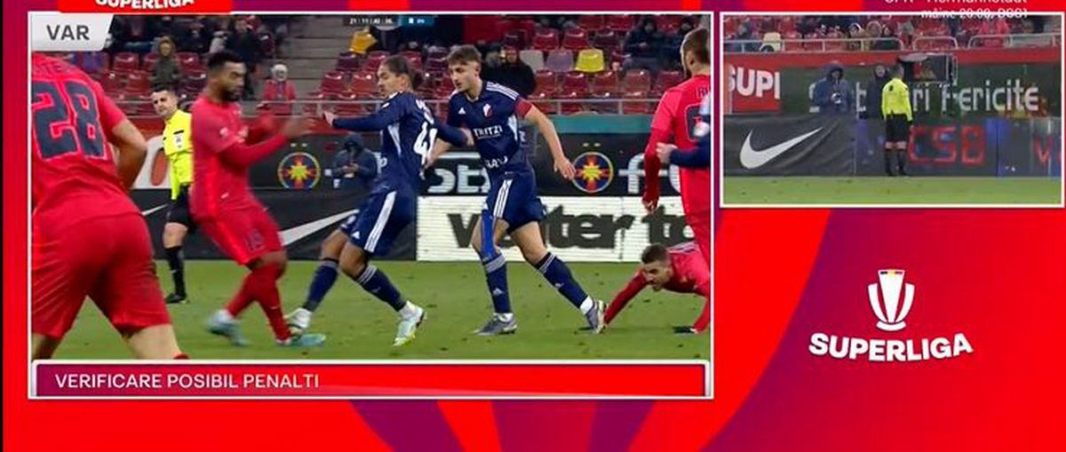 Dawa, salvat de VAR la FCSB - Botoșani » A faultat în careu, dar arbitrul a întors faza