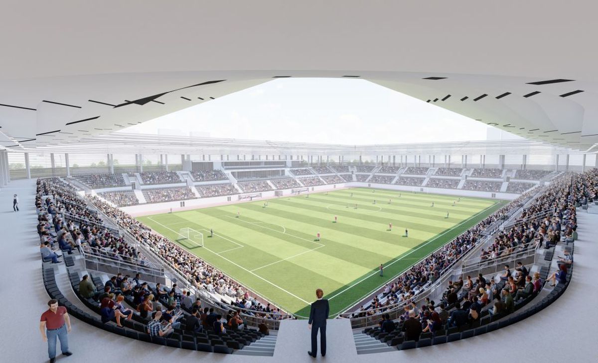Randări stadion nou Hunedoara