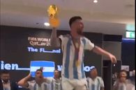 Leo Messi, show în vestiar » A dansat cu trofeul Cupei Mondiale în brațe: „E tot ce îmi lipsea”