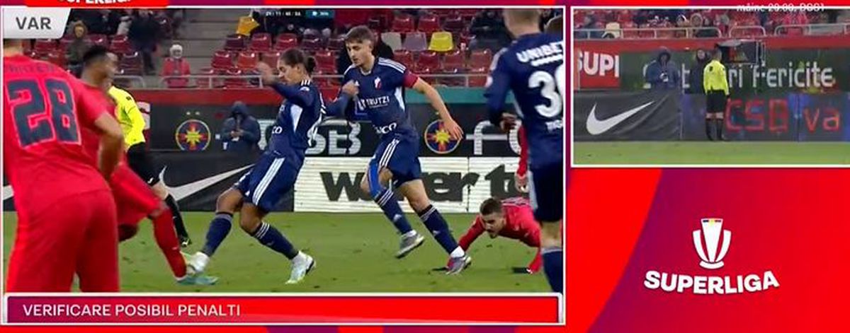 Dawa, salvat de VAR la FCSB - Botoșani » A faultat în careu, dar arbitrul a întors faza
