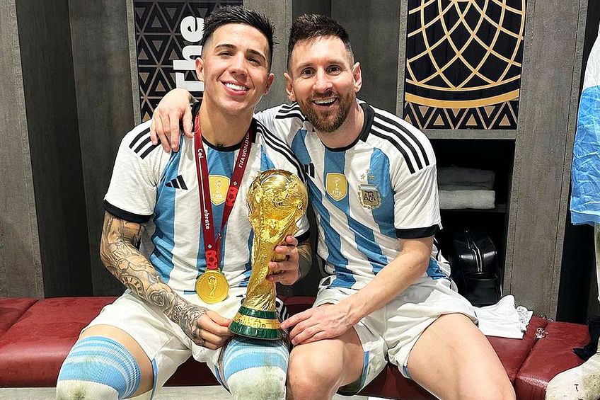 Lionel Messi, alături de Enzo Fernandez // sursă foto: Instagram @ enzojfernandez