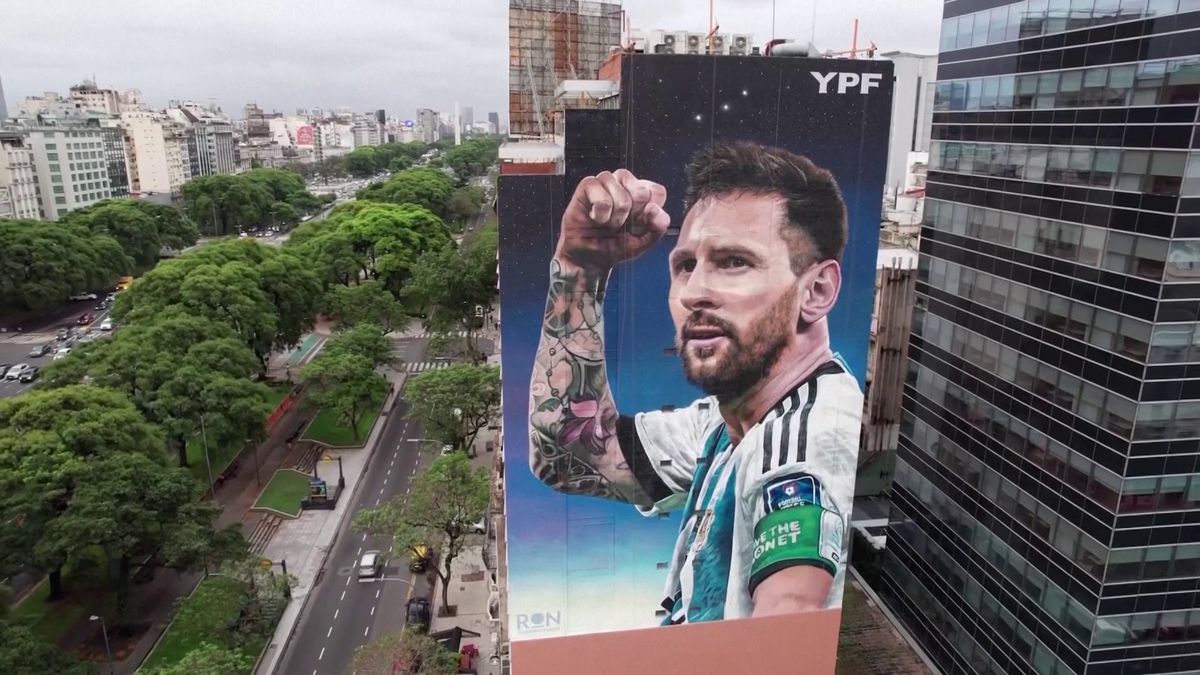 Messi - mural Argentina