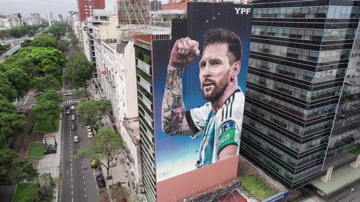 Messi - mural Argentina