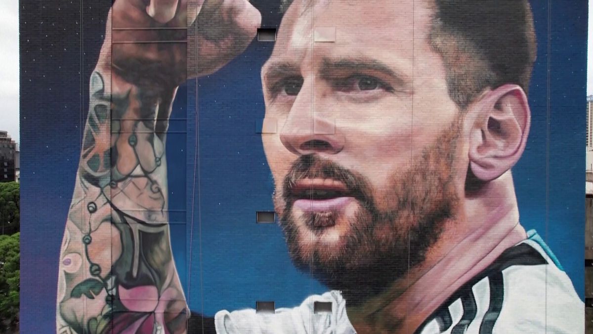 Messi - mural Argentina