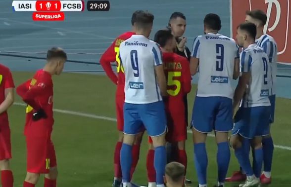 Penalty dictat de VAR în Poli Iași - FCSB » Ce au arătat reluările