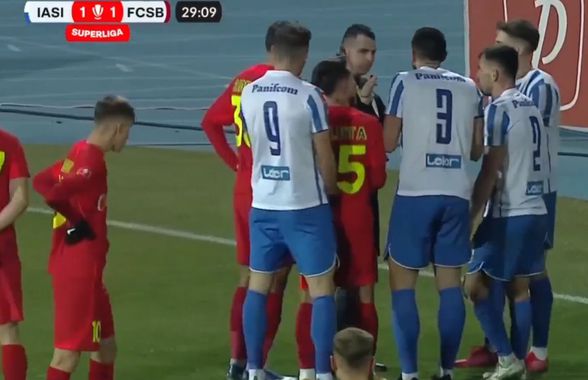 Penalty dictat de VAR în Poli Iași - FCSB » Ce au arătat reluările