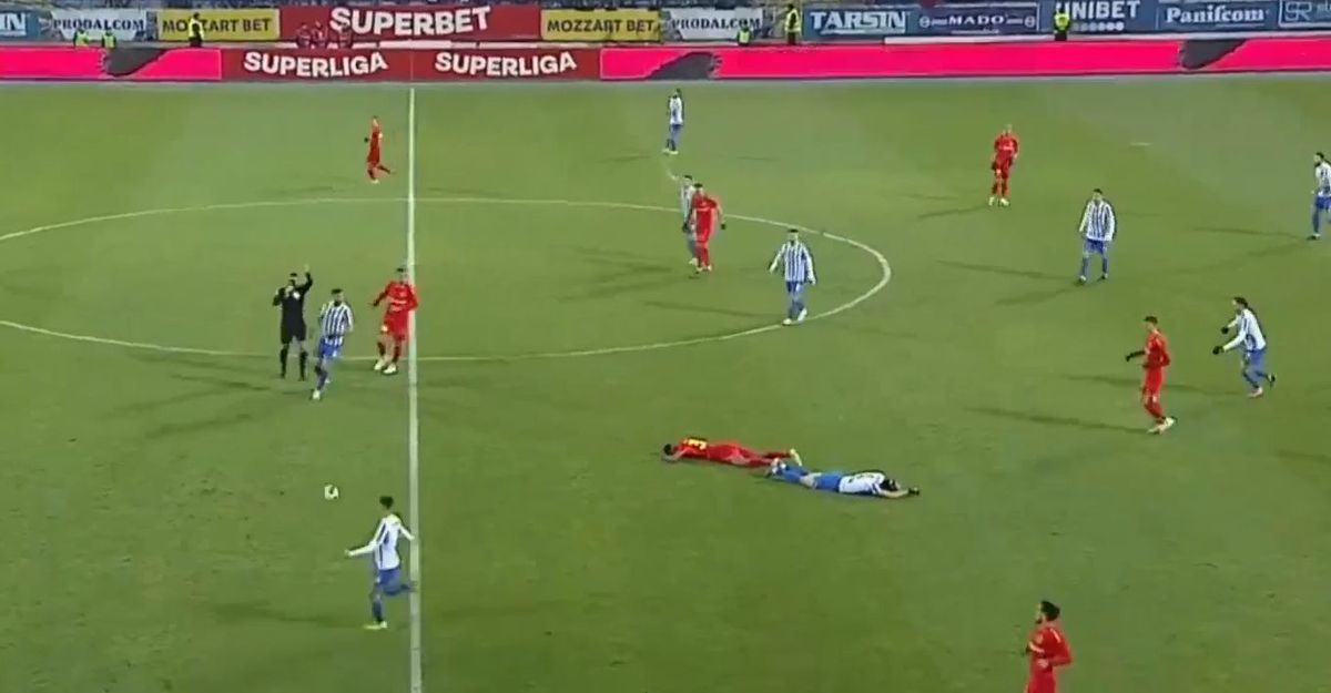 Emoții pentru FCSB » Ngezana s-a lovit puternic și nu a mai putut continua meciul