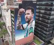 Mural impresionant dedicat lui Leo Messi în Buenos Aires » Portret după primul gol marcat la Mondialul din Qatar