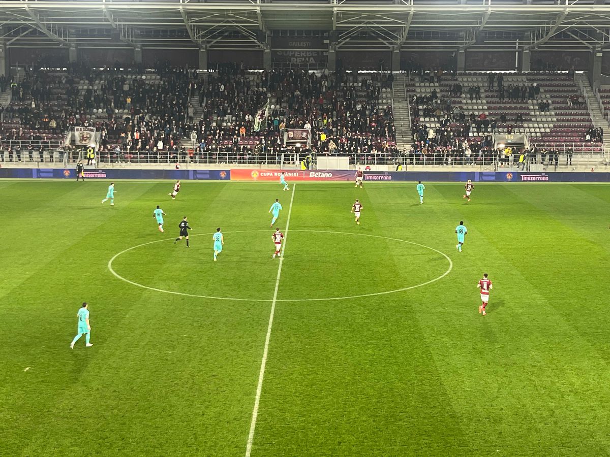 Toți „feroviarii” sunt fericiți! CFR Cluj câștigă în Giulești, Rapid evită Universitatea Craiova în „sferturile” Cupei României Betano » Situația finală în grupă