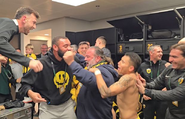 „Patroane, dar vine Crăciunul!” » Finanțatorul lui AEK Atena a făcut spectacol în vestiar și a mărit prima de joc