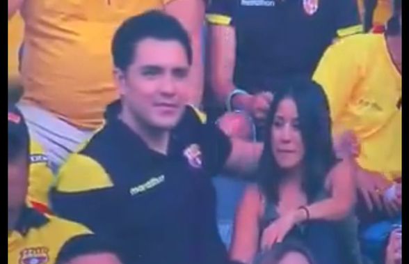 VIDEO „Prinși în fapt!” Imaginile de la meciul Barcelonei care fac înconjurul lumii: și-a sărutat amanta?! Reacție incredibilă a bărbatului când e surprins