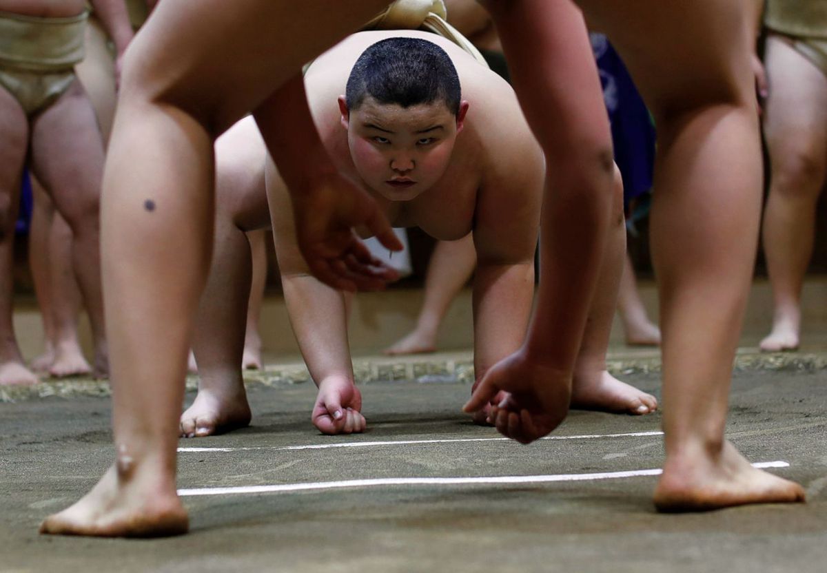 FOTOREPORTAJ Povestea lui Kyuta Kumagai, campionul mondial de sumo la categoria sub 10 ani: cum se împarte viața lui între antrenamente și școală