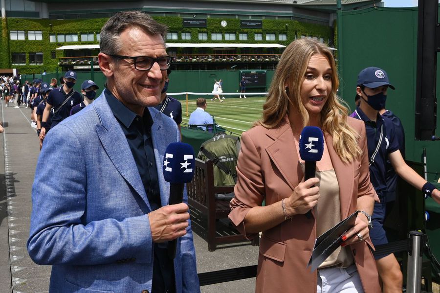 Mats Wilander, alături de Barbara Schett // foto: Imago Images Simona Halep, dialog inedit cu Mats Wilander, după victoria cu Beatriz Haddad Maia: „Această întrebare ar trebui să fie adresată de o femeie”