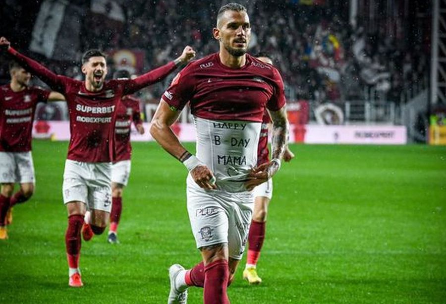foto: Facebook @Rapid Repriză de vis pentru Dugandzic » De câte minute a avut nevoie pentru cel mai rapid hat-trick al sezonului + mesaj special pe tricou