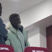 David Ankeye, noul transfer al Rapidului, în tribună la meciul cu Poli Iași// foto: Ionuț Iordache (GSP)