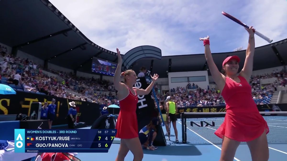 Gabriela Ruse și Marta Kostyuk, ipostaze virale la Australian Open: „Îți mulțumesc, partenero! Hahahah!”