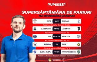 Supersăptămâna de pariuri: Liga Campionilor se întoarce, la fel și recomandările lui Bolocan