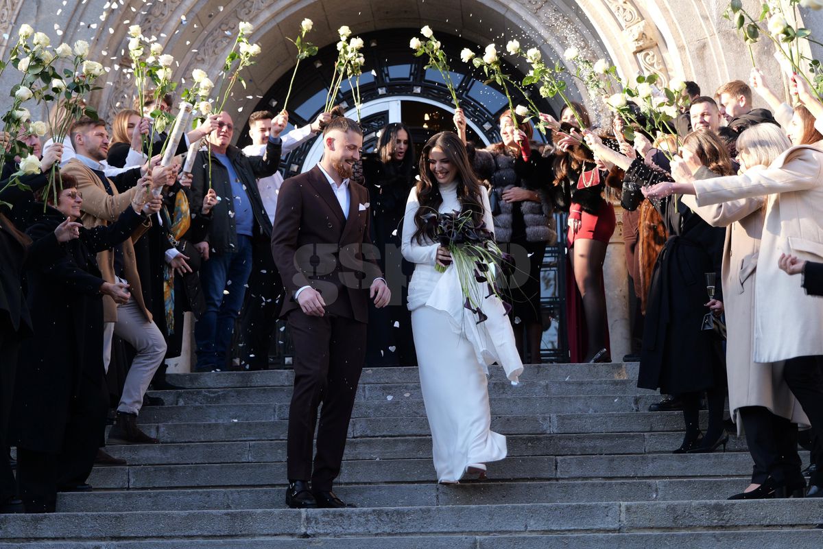 În zi de UCL, Radu Drăgușin s-a căsătorit cu Ioana Stan » Au apărut și imaginile de pe ringul de dans! Petrecere cu starurile fotbalului românesc