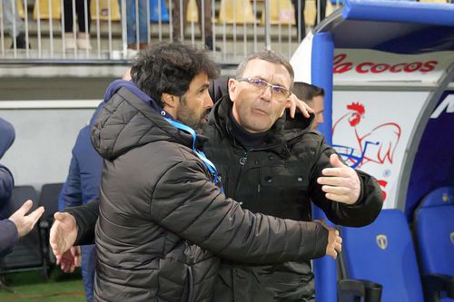 Filipe Coelho și Eugen Neagoe, antrenorii Universității, respectiv al Craiovei // foto: GSP