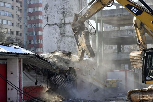 Demolarea stadionului Dinamo, imagini de Cristi Preda (GSP)