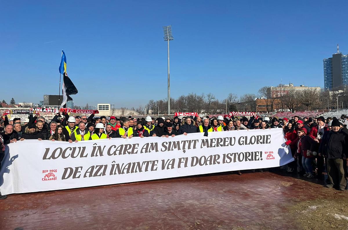 Buldozerele pun la pământ arena Dinamo: cadre spectaculoase surprinse de fotoreporterul GSP Cristi Preda, într-o zi istorică pentru „câini”