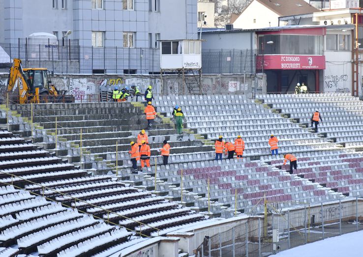 Demolarea stadionului Dinamo, imagini de Cristi Preda (GSP)