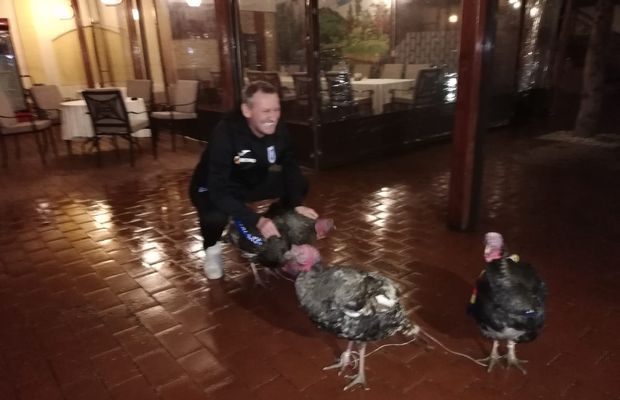 VIDEO+FOTO Umor oltenesc :D Imagini geniale: Craioveanu a primit 4 curcani plocon de la Jerry Gane!