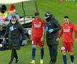 FOTO Experiment nereușit! Dragoș Nedelcu, trimis fundaș central, s-a accidentat în minutul 11 al duelului FCSB - Chindia