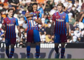 Ca-n vremurile bune! Barcelona a făcut show la Valencia: Aubameyang, în istoria La Liga