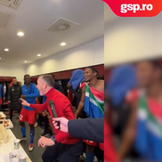MM Stoica, fiesta în vestiar după FCSB - PAOK. FOTO: captură video FCSB