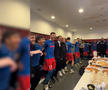 MM Stoica, fiesta în vestiar după FCSB - PAOK. FOTO: captură video FCSB
