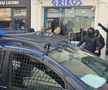 Suporterii lui PAOK fac spectacol în Centrul Vechi din București înaintea duelului cu FCSB, foto: Remus Dinu