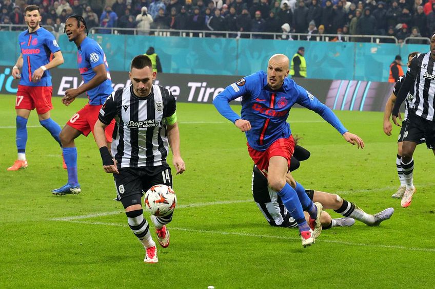 Vlad Chiricheș, în acțiune în FCSB - PAOK