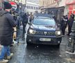 Suporterii lui PAOK fac spectacol în Centrul Vechi din București înaintea duelului cu FCSB, foto: Remus Dinu