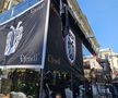 Suporterii lui PAOK fac spectacol în Centrul Vechi din București înaintea duelului cu FCSB, foto: Remus Dinu