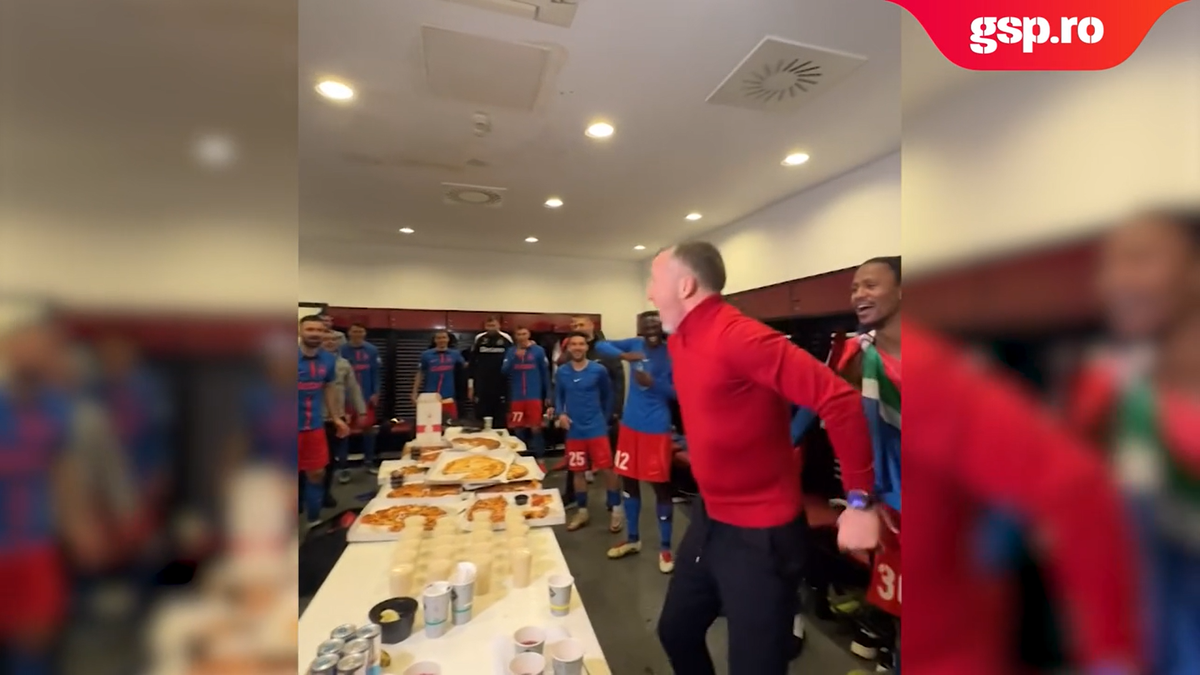 Moment savuros! Mihai Stoica a intrat în vestiar și a schimbat versurile scandării: „Stați puțin. Asta e varianta oficială!”