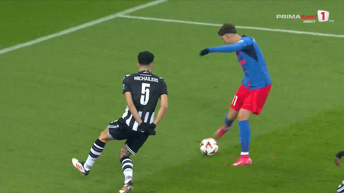 Cisotti, gol în FCSB - PAOK