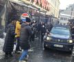 Suporterii lui PAOK fac spectacol în Centrul Vechi din București înaintea duelului cu FCSB, foto: Remus Dinu