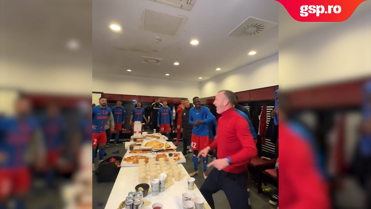 Moment savuros! Mihai Stoica a intrat în vestiar și a schimbat versurile scandării: „Stați puțin. Asta e varianta oficială!”