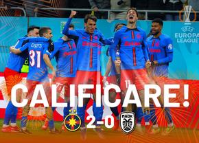 FCSB are Europa în ADN! L-a bătut iar pe Răzvan Lucescu și s-a calificat în „optimile” Europa League