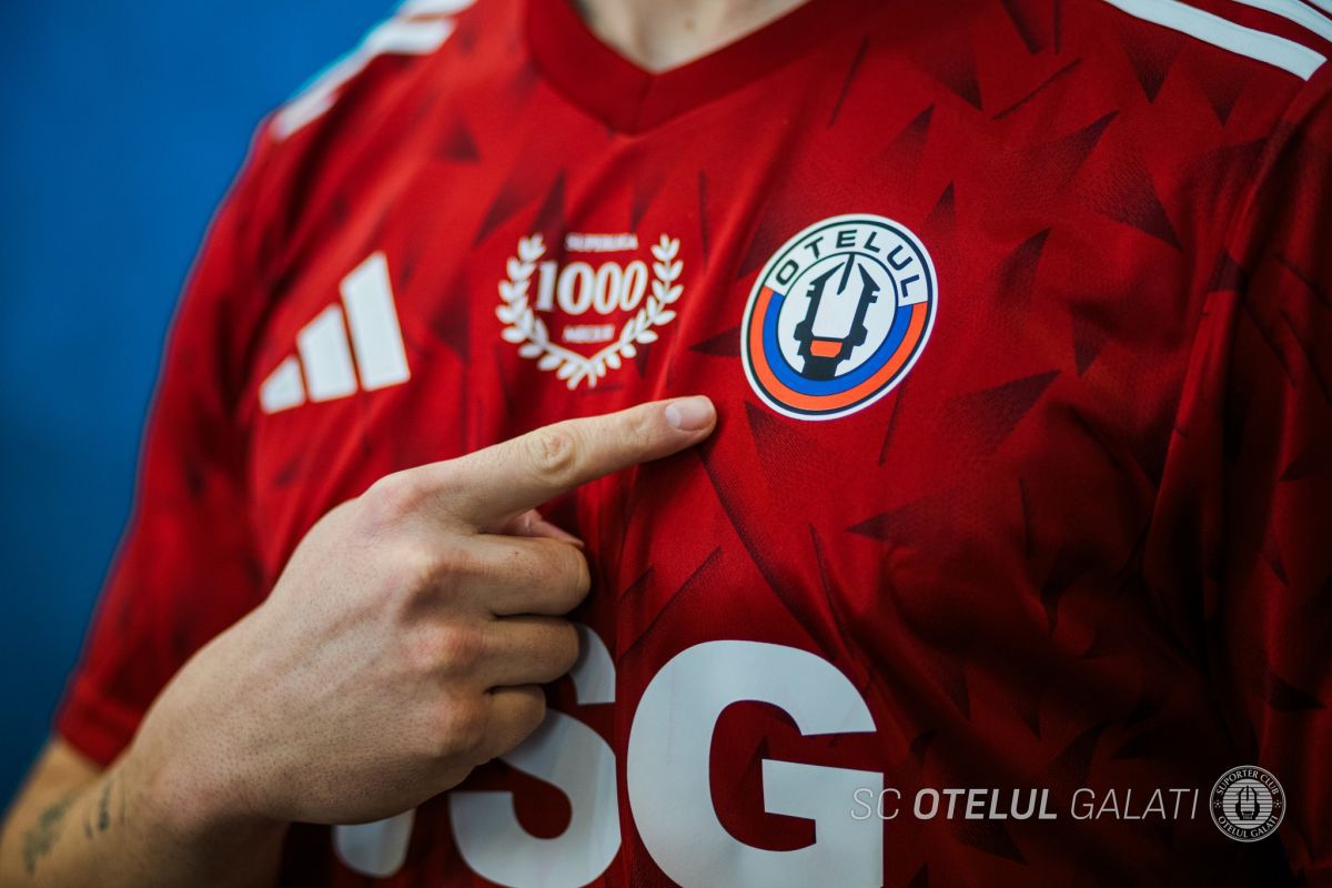 Oțelul Galați, tricouri speciale la meciul 1.000 în Superliga