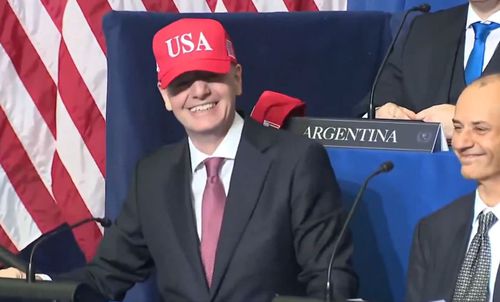 Gianni Infantino, prezent la Consiliul pentru Pace / Foto: Captură X